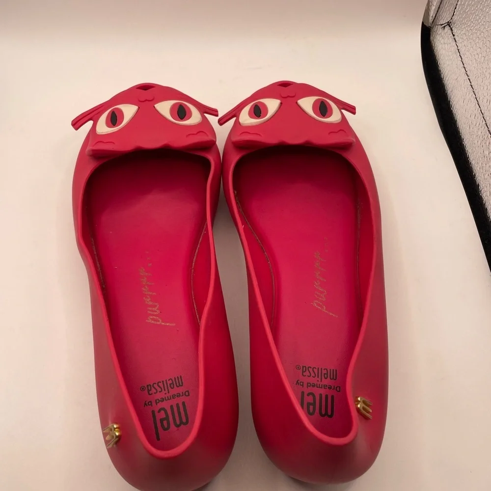 Mel Melissa Ultragirl kitty cat girls flats size 3